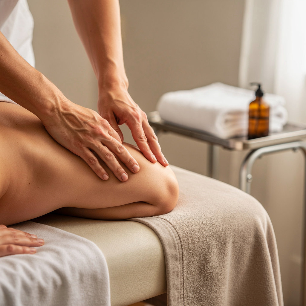 JAMIE LMT therapeutic massage session demonstrating professional mobile massage services